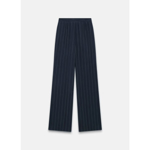 Mint Velvet Navy Pinstripe Wide Trousers